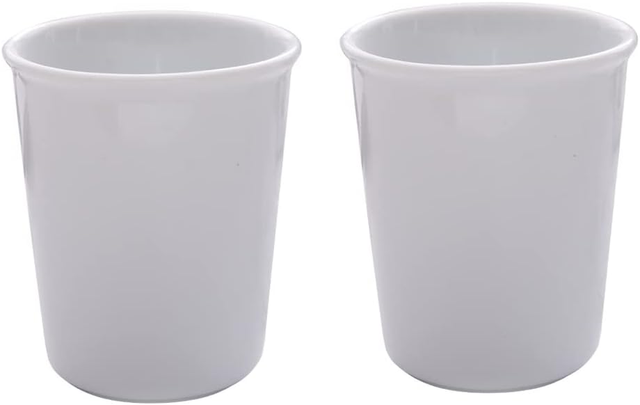 Awhale Ceramic Bathroom Cups 150ml White