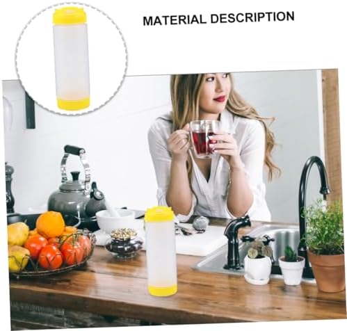Zerodeko 20oz Squeeze Bottle Dual Head Condiment Dispenser for BBQ Dining