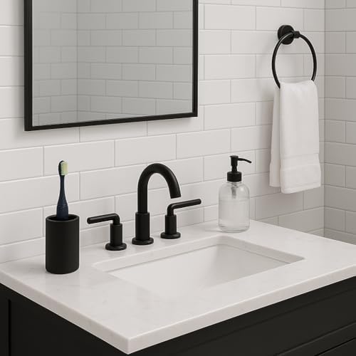JO LAVIE MATTE BLACK RESIN BATH TUMBLER CUP