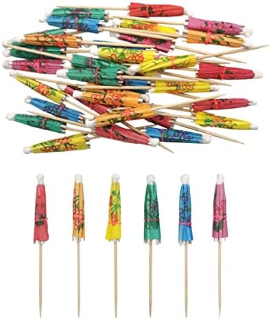 Stylish 4-inch Umbrella Cocktail Picks