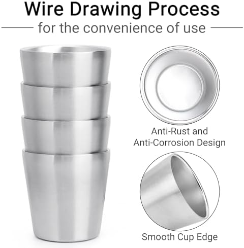 Beasea Stainless Steel Cups Double Insulated Tumblers for Reusable Drinking