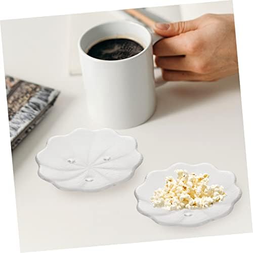 4-Piece Glass Saucer Set for Home Restaurant Event Use Heat Resistant Durable