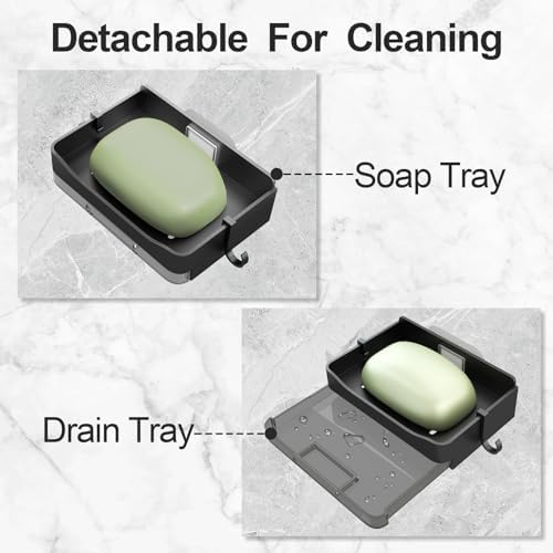 Space-SavingMulti-Functional 2-Piece Washroom Organiser with Drainage for Tiles Glass