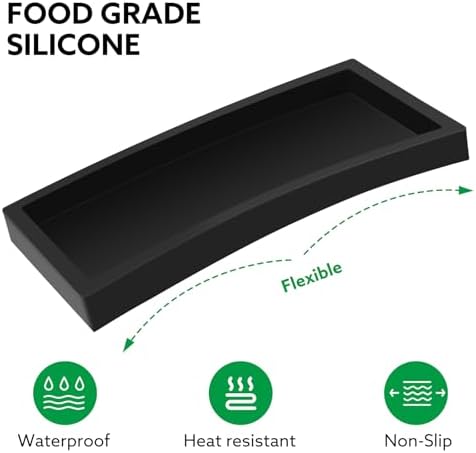 Bathroom Silicone Vanity Sink Organizer Black