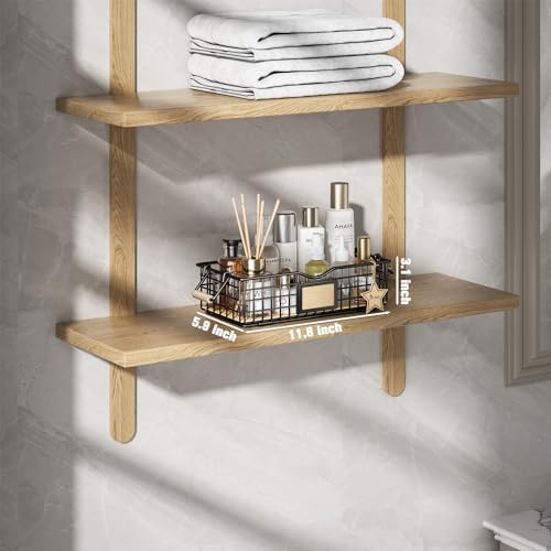 Bathroom Organizer Basket Black - Qcold Home Decor