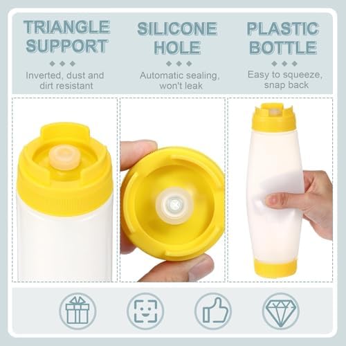 5 x 16oz Squeeze Bottles for Sauces