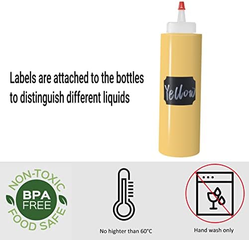 12-Pack Squeeze Condiment Bottles
