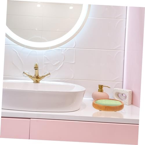 Natural Wood Soap Dish for Bathroom