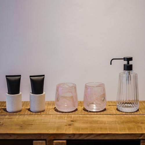 Bathroom Accessories Pink Glass Tumbler