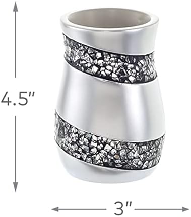 Creative Scents Silver Mosaic Electric Toothbrush and Toothpaste Holder