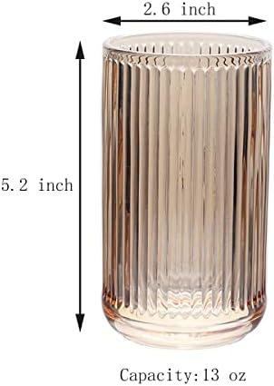 Gaolinci 2-Piece Glass Tumbler Toothbrush Holder