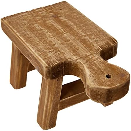 Creative Co-Op Small Wood Pedestal with Handle