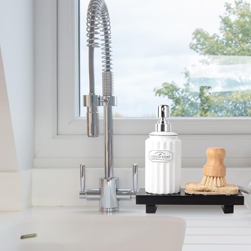 Durable Wooden Bathroom Tray Pedestal Stand for Kitchen Bathroom