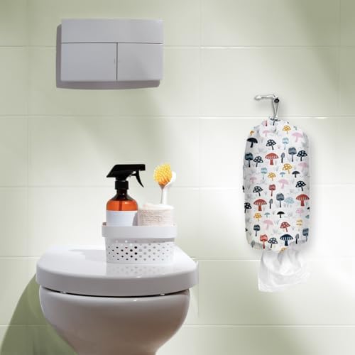 Mushroom Toilet Paper Storage Bag 115 x 9 inches - Cute Decor for Home Kitchen camping more