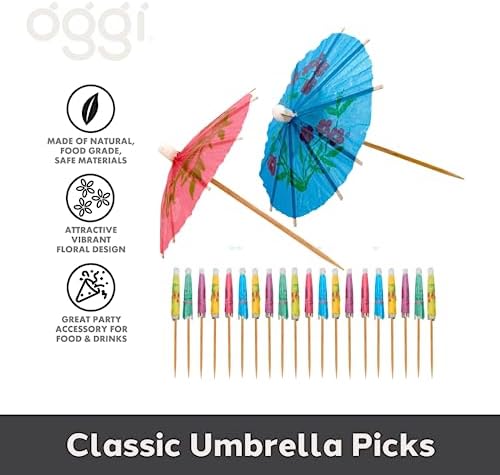 Stylish 20-Piece Cocktail Umbrellas