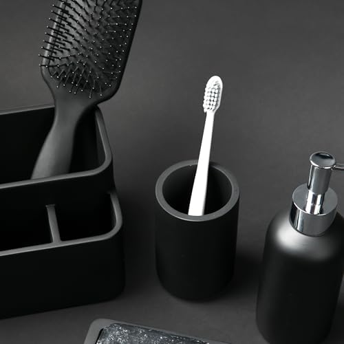 Essentra Matte Black Tumbler with Compact Holder