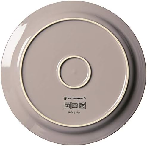 Le Creuset Stoneware Dinner Plates Oyster Design 4-Piece Set