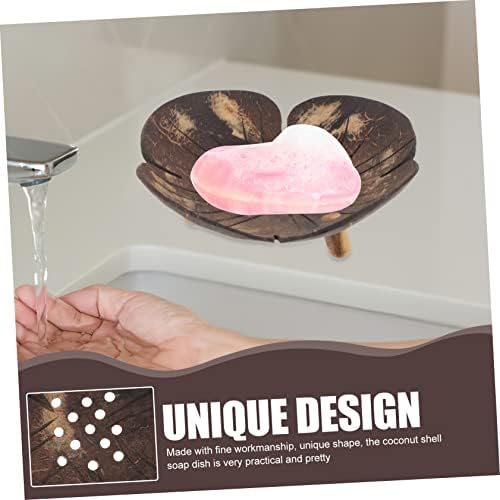 Coconut Shell Petal-Style Soap Dish for Bathroom Kitchen