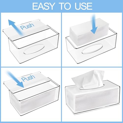 Clear 2-Pack Tissue Dispenser Boxes