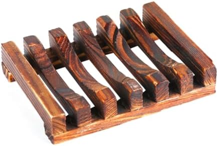 Sturdy Bamboo Soap Dish 4-Pack for Bathroom or Kitchen