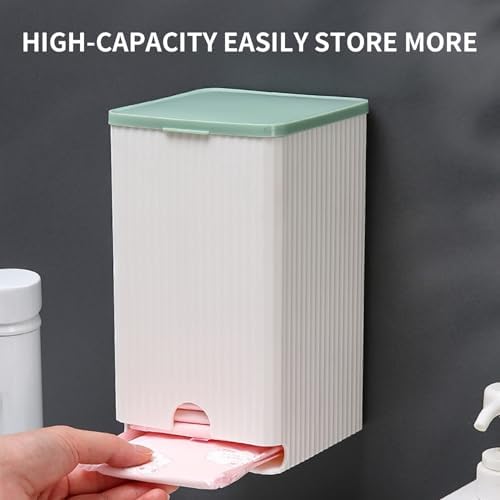 Space-Saving Wall-Mountedsanitary Pads and Toilet Paper Organizer