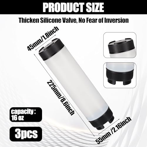 Simarro 3 Pcs Condiment Squeeze Bottles
