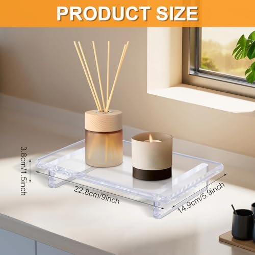 Sturdy Acrylic Bathroom Counter Organizer Durable Sink Organizer for Kitchen Bathroom Space-Efficient Aesthetic Design
