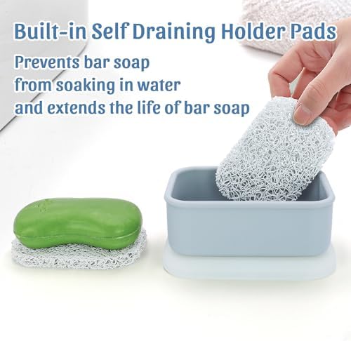 OZNER Enhanced Leak-Proof Soap Container with Drainage Pad