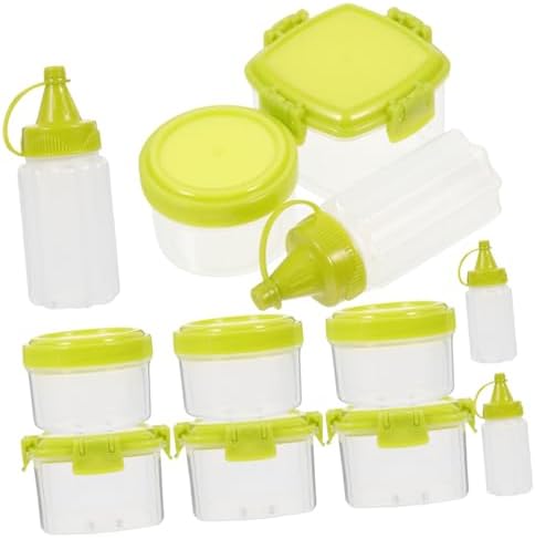 Barbecue Spice Box 1 Set Square Condiment Squeeze Bottles for Mustard Ketchup More