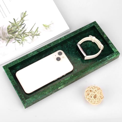 HESHIBI Marble Vanity Tray with Green Color