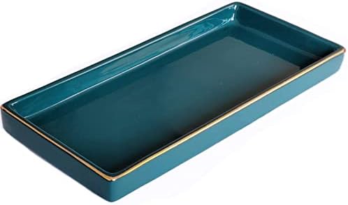HANKOR Brightening 10x5 Ceramic Bathroom Tray for Countertops