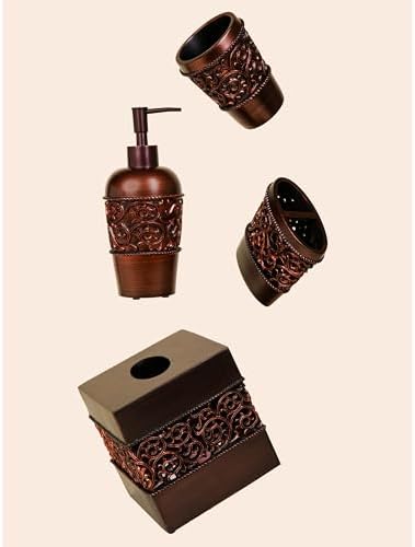 Elegant Bronze Tissue Box Cover Easy to Use Durable for Bathrooms More