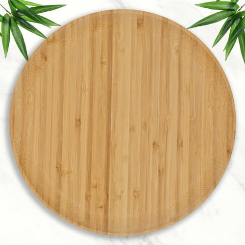 Ecowoven Bamboo Wood Plates 7-Inch 4 Pack