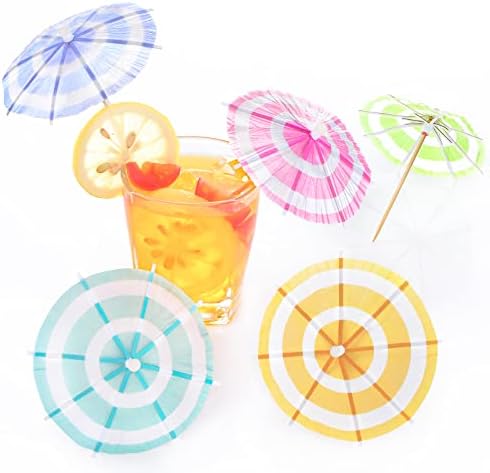 150-Count tropical umbrella picks for parties weddings and tropical drinks