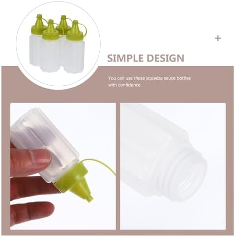 VOSAREA 4-Piece Squeeze Bottle Set for Ketchup Honey and More