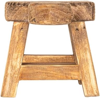 Creative Co-Op Small Wood Pedestal with Handle