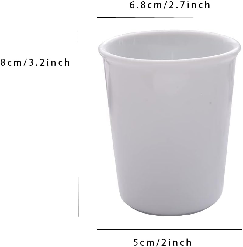 Awhale Ceramic Bathroom Cups 150ml White