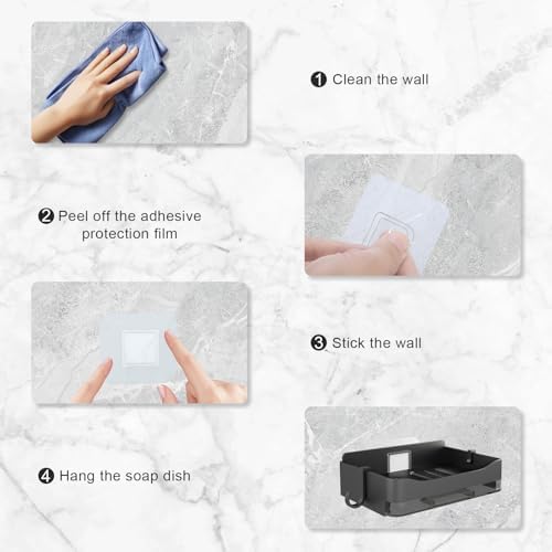 Space-SavingMulti-Functional 2-Piece Washroom Organiser with Drainage for Tiles Glass