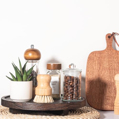 Rustic 10 Wooden Bathroom Counter Organizer Water-Resistant Organizer Tray