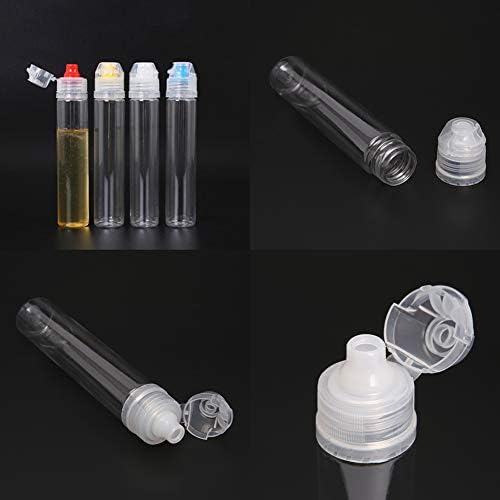 AKOAK 4-Piece Reusable Plastic Squeeze Bottle Dispenser