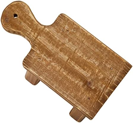 Creative Co-Op Small Wood Pedestal with Handle