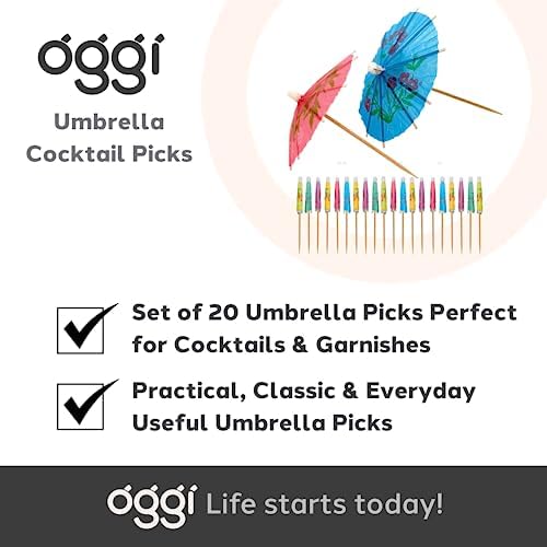 Stylish 20-Piece Cocktail Umbrellas