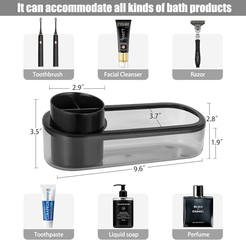 Ayswupt Detachable 5-in-1 Bathroom Toothbrush Holder Organizer