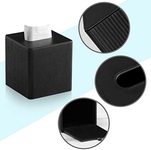 PU Leather Tissue Box Cover with Magnetic Closure
