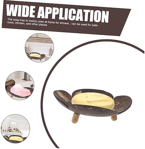 Coconut Shell Petal-Style Soap Dish for Bathroom Kitchen