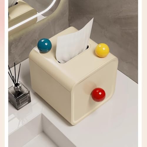 Cute Colored Square Toilet Paper Storage Box Roll Paper Storage Container