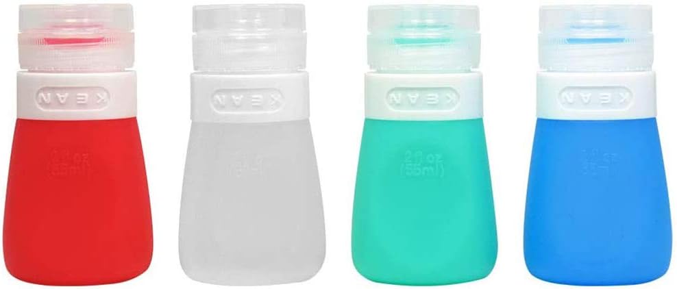 Leakless Set - 4 Condiment Squeeze Bottles for Kitchen Travel
