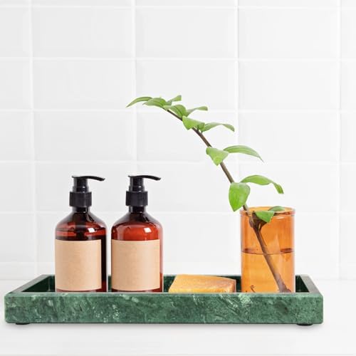 HESHIBI Marble Vanity Tray with Green Color