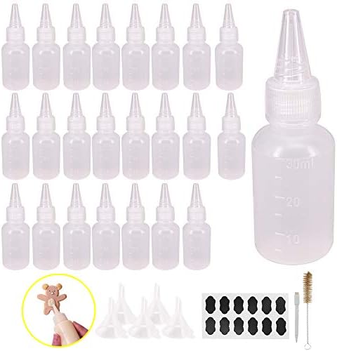 Set of 24 Party-Ready Squeeze Bottles for Cookie Decorating More