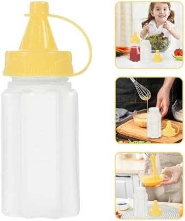 HEALLILY 4-Piece Condiment Squeeze Bottles Set 30ml Durable Leak-Proof